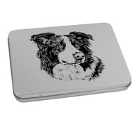 Azeeda 170mm 'Border Collie' Metal Hinged Tin/Storage Box (TT00235019)