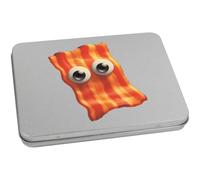 Azeeda 170mm 'Funny Bacon Face' Metal Hinged Tin/Storage Box (TT00293738)