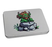 Azeeda 170mm 'Troll on Rock' Metal Hinged Tin/Storage Box (TT00329732)