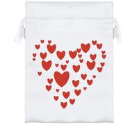 Azeeda 18cm 'A Heart Of Many Hearts' Satin Drawstring Bag/Pouch (SB00127734)