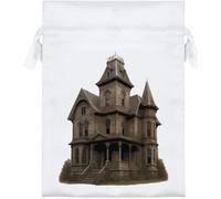 Azeeda 18cm 'Abandoned Haunted Victorian House' Satin Drawstring Bag/Pouch (SB00133670)