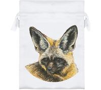 Azeeda 18cm 'African Bat-Eared Fox' Satin Drawstring Bag/Pouch (SB00133310)