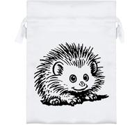 Azeeda 18cm 'African Pygmy Hedgehog' Satin Drawstring Bag/Pouch (SB00090198)
