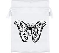 Azeeda 18cm 'Atlas Moth' Satin Drawstring Bag/Pouch (SB00136458)