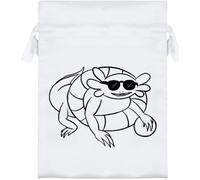 Azeeda 18cm 'Axolotl Summer Line Art' Satin Drawstring Bag/Pouch (SB00153178)