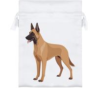 Azeeda 18cm 'Belgian Malinois Dog' Satin Drawstring Bag/Pouch (SB00143422)