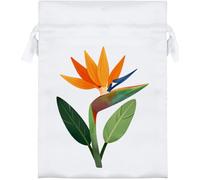 Azeeda 18cm 'Bird of Paradise Flower' Satin Drawstring Bag/Pouch (SB00155846)