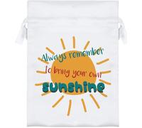 Azeeda 18cm 'Bring Your Own Sunshine' Satin Drawstring Bag/Pouch (SB00148106)