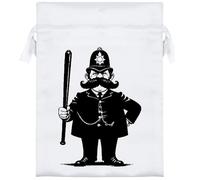 Azeeda 18cm 'British Bobby On The Beat' Satin Drawstring Bag/Pouch (SB00127710)