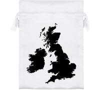 Azeeda 18cm 'British Isles Map' Satin Drawstring Bag/Pouch (SB00152454)