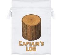 Azeeda 18cm 'Captains Log' Satin Drawstring Bag/Pouch (SB00131586)