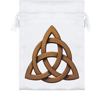 Azeeda 18cm 'Celtic Triquetra Triple Knot Symbol Design' Satin Drawstring Bag/Pouch (SB00133734)