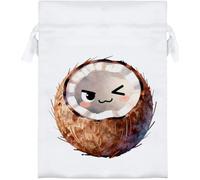 Azeeda 18cm 'Cheeky Coconut' Satin Drawstring Bag/Pouch (SB00159193)