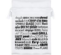 Azeeda 18cm 'Cooking Terminology' Satin Drawstring Bag/Pouch (SB00149914)