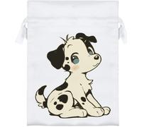 Azeeda 18cm 'Cute Dalmatian Puppy Sitting' Satin Drawstring Bag/Pouch (SB00132714)