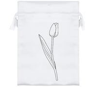 Azeeda 18cm 'Elegant Tulip Bloom' Satin Drawstring Bag/Pouch (SB00122506)