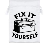 Azeeda 18cm 'Fix It Yourself Tool Box' Satin Drawstring Bag/Pouch (SB00133754)