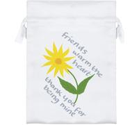 Azeeda 18cm 'Friends Warm The Heart ' Satin Drawstring Bag/Pouch (SB00154390)
