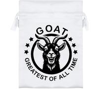 Azeeda 18cm 'Greatest Of All Time GOAT' Satin Drawstring Bag/Pouch (SB00139778)