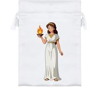 Azeeda 18cm 'Greek Goddess Hestia' Satin Drawstring Bag/Pouch (SB00148790)