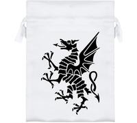 Azeeda 18cm 'Heraldry Dragon Motif' Satin Drawstring Bag/Pouch (SB00136642)