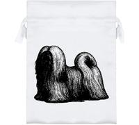 Azeeda 18cm 'Lhasa Apso Dog' Satin Drawstring Bag/Pouch (SB00136106)