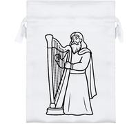 Azeeda 18cm 'Norse God Bragi' Satin Drawstring Bag/Pouch (SB00149234)