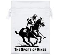 Azeeda 18cm 'Polo Sport Of Kings' Satin Drawstring Bag/Pouch (SB00128530)