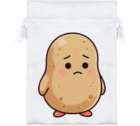 Azeeda 18cm 'Sad Potato' Satin Drawstring Bag/Pouch (SB00159069)