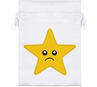 Azeeda 18cm 'Sad Star' Satin Drawstring Bag/Pouch (SB00156626)