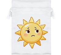 Azeeda 18cm 'Sad Sun' Satin Drawstring Bag/Pouch (SB00156498)