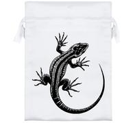 Azeeda 18cm 'Sand Lizard Resting' Satin Drawstring Bag/Pouch (SB00123294)