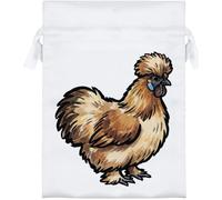 Azeeda 18cm 'Silkie Chicken' Satin Drawstring Bag/Pouch (SB00138106)