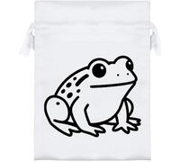 Azeeda 18cm 'Simple Frog Outline' Satin Drawstring Bag/Pouch (SB00141806)