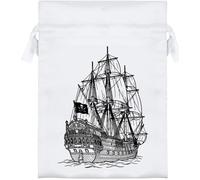 Azeeda 18cm 'Spanish Galleon' Satin Drawstring Bag/Pouch (SB00156442)
