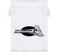 Azeeda 18cm 'Steam Locomotive' Satin Drawstring Bag/Pouch (SB00143326)