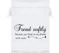 Azeeda 18cm 'Tread Softly Because You Tread On My Dreams' Satin Drawstring Bag/Pouch (SB00153258)
