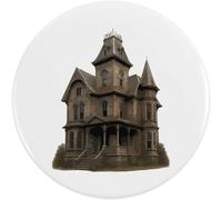 Azeeda 2 x 38mm 'Abandoned Haunted Victorian House' Small Button Pin Badges (BB00154049)