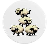 Azeeda 2 x 38mm 'Acrobat Sheep' Small Button Pin Badges (BB00166097)