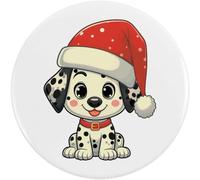 Azeeda 2 x 38mm 'Baby Dalmation Wearing Santa Hat' Small Button Pin Badges (BB00154880)