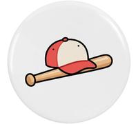 Azeeda 2 x 38mm 'Baseball Bat & Cap' Small Button Pin Badges (BB00168469)