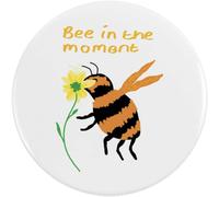 Azeeda 2 x 38mm 'Bee In The Moment ' Small Button Pin Badges (BB00153923)