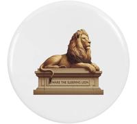 Azeeda 2 x 38mm 'Beware The Sleeping Lion' Small Button Pin Badges (BB00152062)