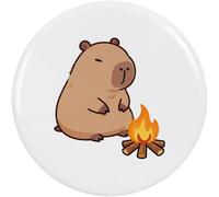 Azeeda 2 x 38mm 'Capybara at Campfire' Small Button Pin Badges (BB00167434)