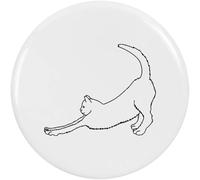 Azeeda 2 x 38mm 'Cat Stretching' Small Button Pin Badges (BB00153638)