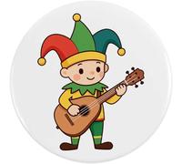 Azeeda 2 x 38mm 'Court Jester Playing Lute' Small Button Pin Badges (BB00163588)