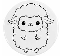 Azeeda 2 x 38mm 'Cute Little Sheep' Small Button Pin Badges (BB00157399)