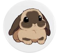 Azeeda 2 x 38mm 'Cute Lop Eared Bunny' Small Button Pin Badges (BB00162838)