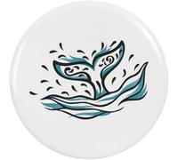 Azeeda 2 x 38mm 'Decorative Whale Tail' Small Button Pin Badges (BB00158279)