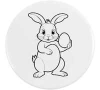 Azeeda 2 x 38mm 'Easter Bunny with Egg' Small Button Pin Badges (BB00167398)